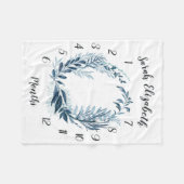 野生のAzure Botanical月次ベビーマイルストーン フリースブランケット (正面(横))