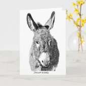 野生のBurro カード (黄色い花)