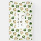 野生のOne is on the way – トロピカルベビーシャワー 横断幕 (縦)