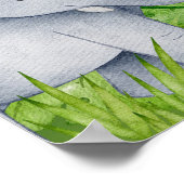 野生のOne on the Way Zoo Jungle赤ちゃんシャワーへようこそ ポスター (角)