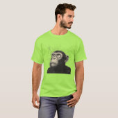 野生を解き放つ:狂気のモンキーアートはっきりした Tシャツ (正面フル)