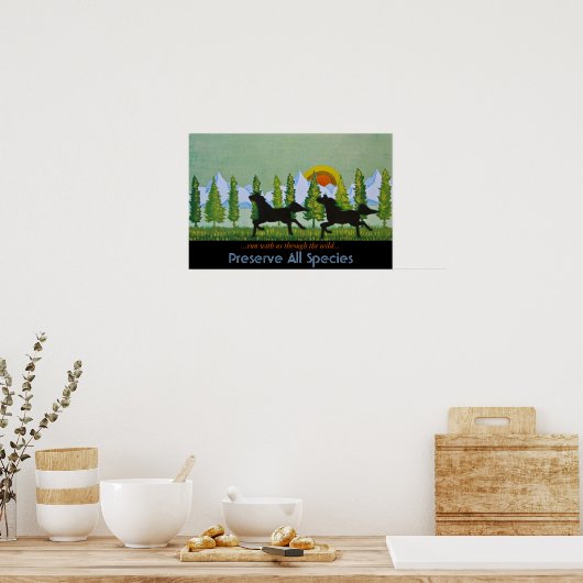 野生を通して ポスター (キッチン)