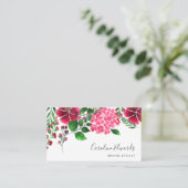 野生アジサイ |水彩フローラ 名刺 (スタンド正面)