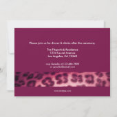 野生アニマルプリントヒョウ卒業発表 招待状 (裏面)