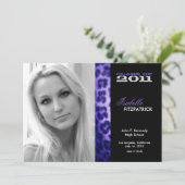 野生アニマルプリントヒョウ卒業発表 招待状 (スタンド正面)