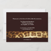 野生アニマルプリントヒョウ卒業発表 招待状 (裏面)