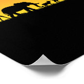 野生アフリカの動物サファリサンセット ポスター (角)