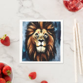 野生アートアフリカライオン スタンダードカクテルナプキン (インサイチュ)