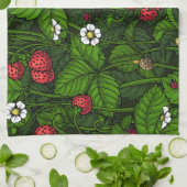 野生イチゴ キッチンタオル (折り畳み)