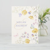 野生エレガントのフローラ結婚蝶 招待状 (スタンド正面)