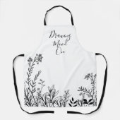 野生エレガントの花は咲く エプロン (正面)