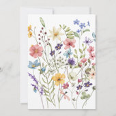 野生エレガントの花 |フローラブライダルシャワーinvita 招待状 (裏面)