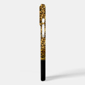 野生エレガントヒョウ黒金ゴールドジュエルタフ Case-Mate iPhoneケース (裏面 / 左)