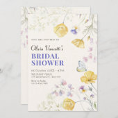 野生エレガントフローラブライダルシャワー 招待状 (正面/裏面)