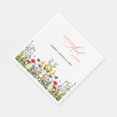 野生エレガントフローラ開花庭園の結婚式 スタンダードランチョンナプキン (角)