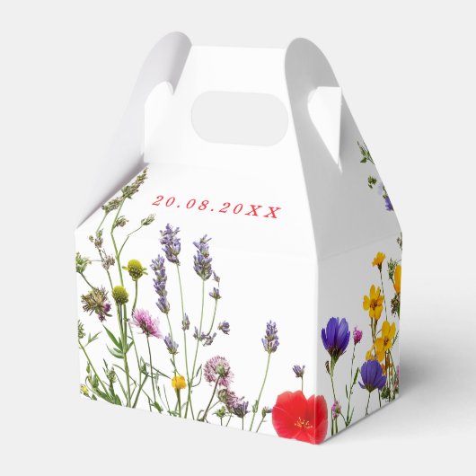 野生エレガントフローラ開花庭園の結婚式 フェイバーボックス (裏面サイド)