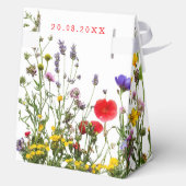 野生エレガントフローラ開花庭園の結婚式 フェイバーボックス (裏面)