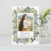 野生エレガント牧草地写真卒業 案内状 (スタンド正面)