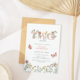 野生エレガント野花2歳の誕生日 招待状