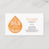 野生オレンジの精油の低下 名刺 (正面)