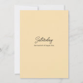 野生オレンジイエローグリーン春結婚フローラ 招待状 (裏面)