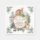 野生オーストラリア産素朴動物ガ葉ム男の赤ちゃん スタンダードカクテルナプキン (正面)