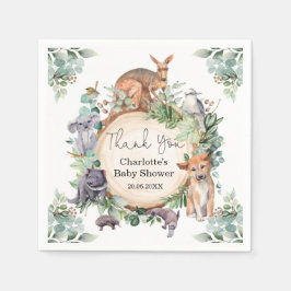 野生オーストラリア産素朴動物ガ葉ム男の赤ちゃん スタンダードカクテルナプキン