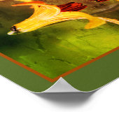 野生カナダユリと昆虫の抽象芸術 動揺して ポスター (角)