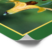 野生カナダユリ及び昆虫鏡抽象芸術 ポスター (角)