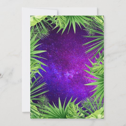 野生カラフルのサファリの動物2歳の誕生日 招待状 (裏面)