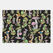 野生カラフルの森マッシュルーム ラッピングペーパーシート (正面3)