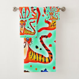 野生カラフルの疑問に思動物の国 バスタオルセット