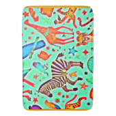 野生カラフルの疑問に思動物の国 バスマット (正面縦)