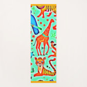 野生カラフルの疑問に思動物の国 ヨガマット (正面)