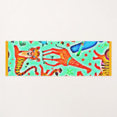 野生カラフルの疑問に思動物の国 ヨガマット (正面(横))