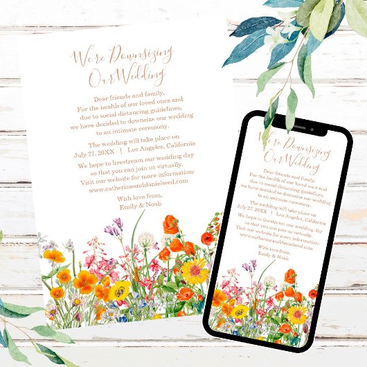 野生カラフルの花のサイズを縮小してい結婚る シーズンカード