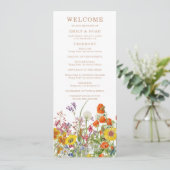 野生カラフルの花の国の結婚式 プログラム (スタンド正面)