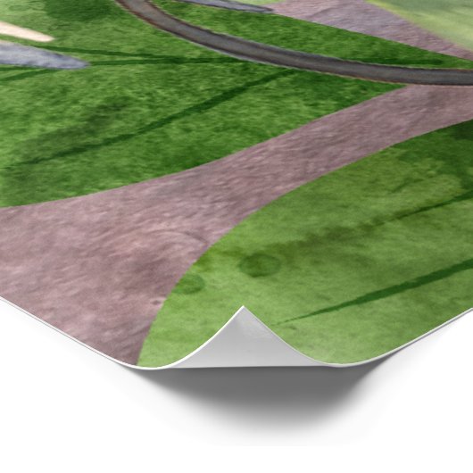 野生カラフルの花の間の蝶のキス ポスター (角)