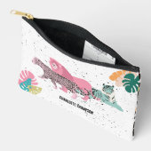 野生カラフル動物と熱帯離れ アクセサリーポーチ (見開き)