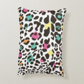 野生カラフル動物と熱帯離れ アクセントクッション (裏面(縦))