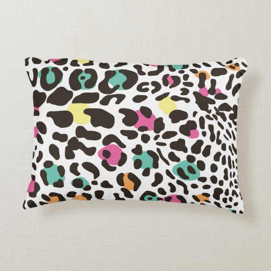 野生カラフル動物と熱帯離れ アクセントクッション (裏面)