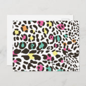 野生カラフル動物と熱帯離れ シーズンポストカード (正面/裏面)