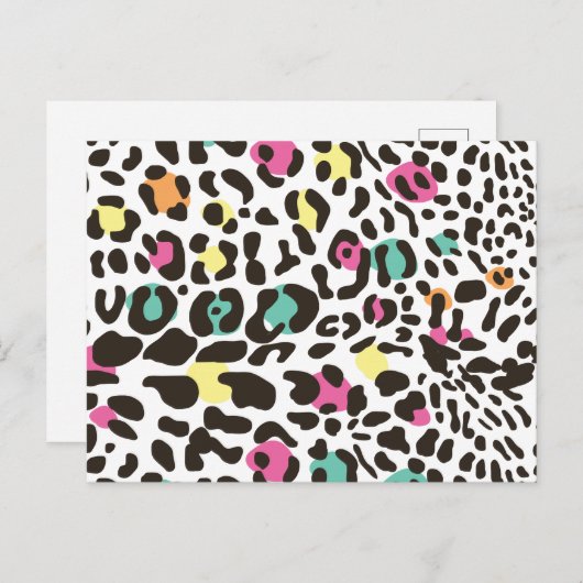 野生カラフル動物と熱帯離れ シーズンポストカード (正面/裏面)