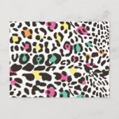 野生カラフル動物と熱帯離れ シーズンポストカード (正面)