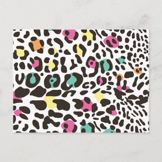 野生カラフル動物と熱帯離れ シーズンポストカード (正面)