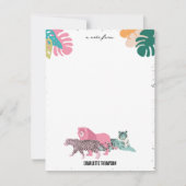 野生カラフル動物と熱帯離れ ノートカード (正面)