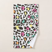 野生カラフル動物と熱帯離れ バスタオルセット (ハンドタオル)