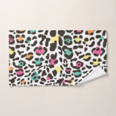 野生カラフル動物と熱帯離れ バスタオルセット (ハンドタオル)