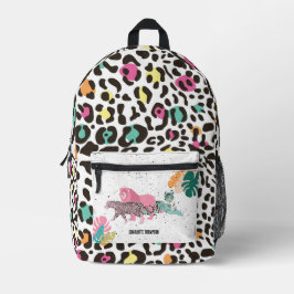 野生カラフル動物と熱帯離れ プリントバックパック