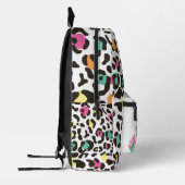 野生カラフル動物と熱帯離れ プリントバックパック (左)
